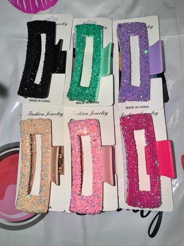 Mystery Makeup Box with 1 Big Eyeshadow Palette - Includes Lip Gloss, Makeup Bag, Coin Purse, Ponytail Holders & Hair Clips - Lipgloss bundles Live