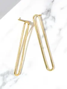 Bauble Sky Modern Long Drop Earrings – Sleek & Bold Elongated Bar Design for Effortless Style – Chic Statement Jewelry