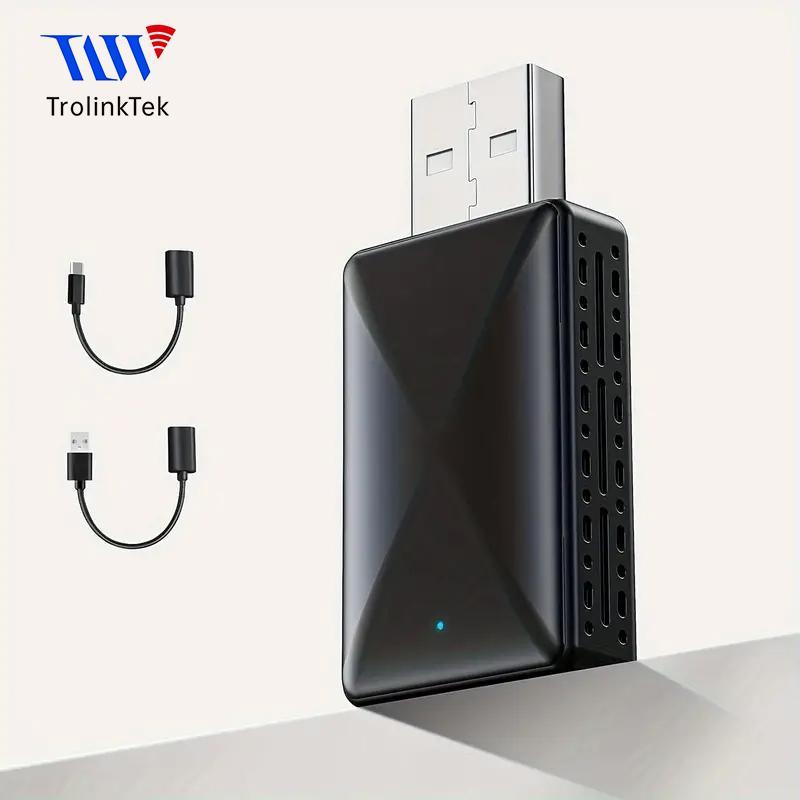 New 2-In-1 Wireless Carplay and Android Auto USB Adapter, Easy Installation, Low Latency for Seamless Connectivity