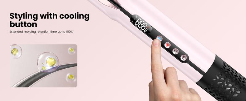 SUPGALIY Hair Straightener 2 in 1 Wet to Dry Hair Dryer and Straightener  High-Speed Airflow Rapid Heat-Up  Pink Curly Iron Portable Curler, TikTokShopBlackFriday TikTokShopCyberMonday