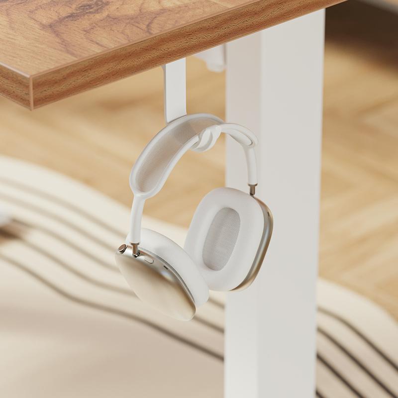 Agilestic 63 Inch Adjustable Electric Standing Desk,Morden Sit to Stand Desk,Computer Desk for Home Office Workstation,Oka/White/Black/Rustic Brown