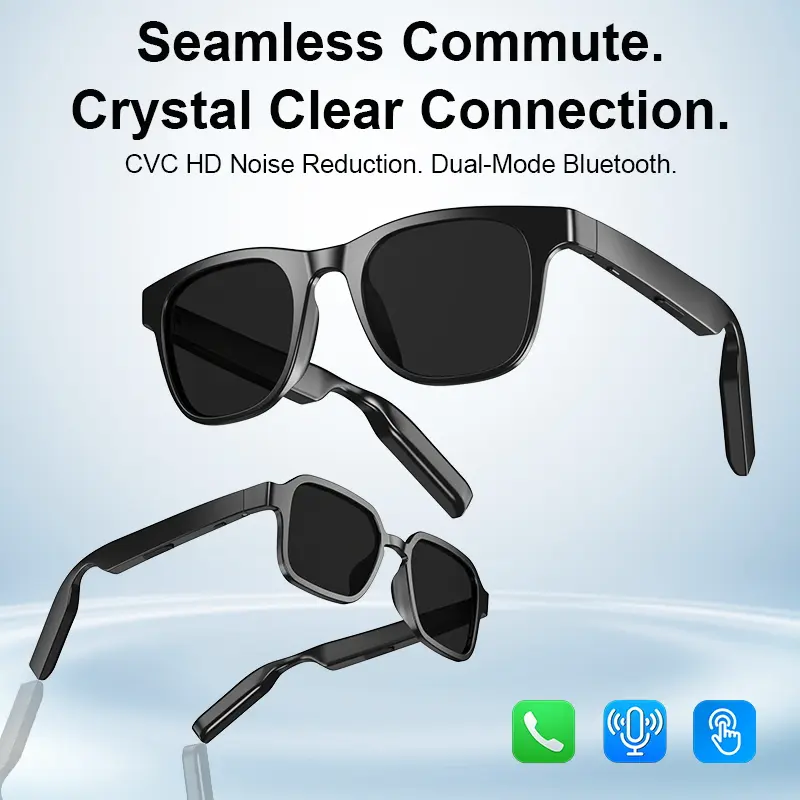 Bluetooth AI Smart Glasses with Translation & Music Support Bluetooth AI Smart Glasses with Translation & Music Support