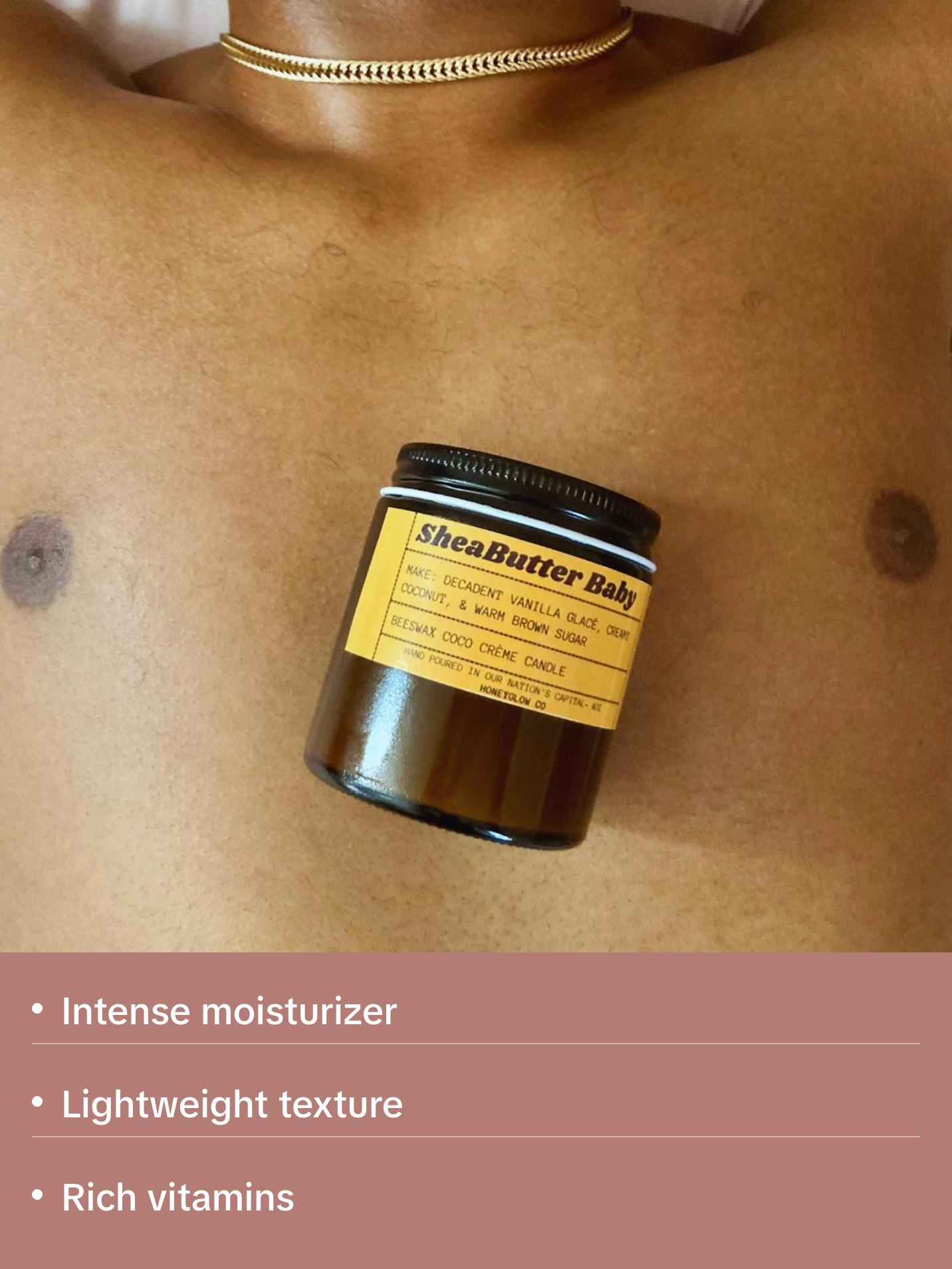 Shea Butter Baby Skin- Softening Massage Candle, Vanilla Body Oil