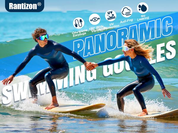 Rantizon Swim Goggles 2 Pack, Wide View Anti Fog&UV Swimming Goggles for Audlt, No Leaking Swim Glasses for Men Women Kids Nose Clip Rantizon Swim Goggles 2 Pack, Wide View Anti Fog&UV Swimming Goggles for Audlt, No Leaking Swim Glasses for Men Women Kids Nose Clip