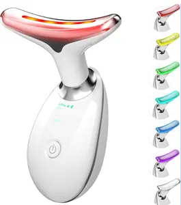 7-in-1 LED Red Light Face Sculpting Wand – Neck & Facial Massager with Heat Therapy