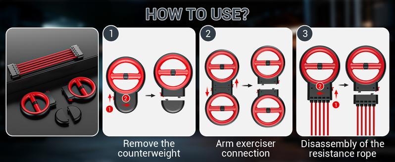 AKLUER 3-IN-1 Multifunctional Upper-Body Trainer (Arm Trainer-Spinning Rotator Burn Machine/ Forearm Trainer for Boxing/Resistance Bands with Handles)Detachable Portable, Flex Core Trainer, Chest & Arm Workout AKLUER 3-IN-1 Multifunctional Upper-Body Trainer (Arm Trainer-Spinning Rotator Burn Machine/ Forearm Trainer for Boxing/Resistance Bands with Handles)Detachable Portable, Flex Core Trainer, Chest & Arm Workout