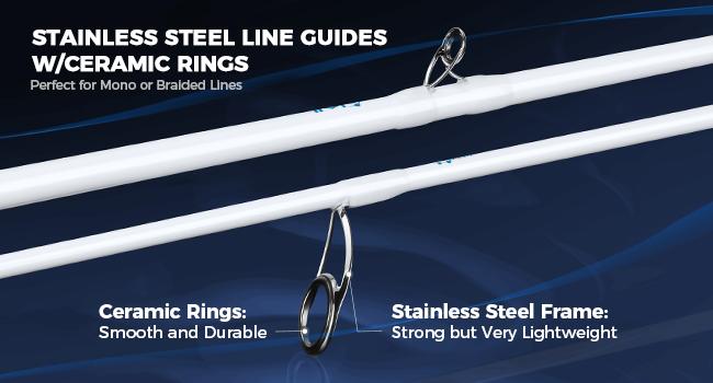 KastKing Centron Lite Twin Tip Rods, IM6 Graphite Blanks, Twin Tip Rods, Stainless Steel Guides with Ceramic Rings, Split or Full Rear EVA Handle Design, Drop Shot Hook Keeper Visit the KastKing Store