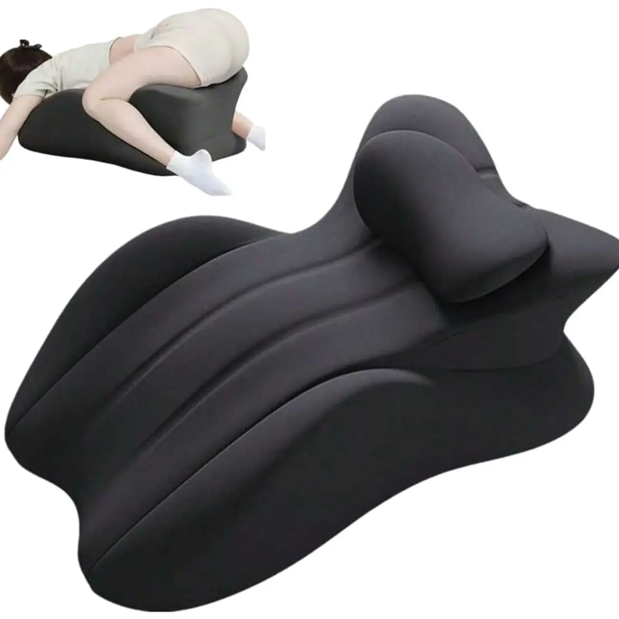 Ergonomic Memory Foam Pillow: Prone Sleeping & Reading Wedge for Ultimate Comfort