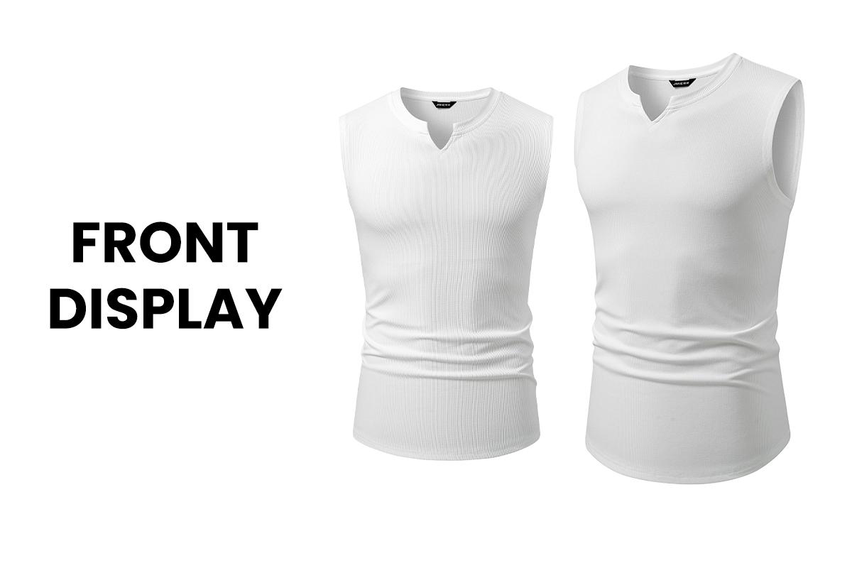 JMIERR Men's Ribbed Tank Tops Knit Sleeveless Summer Sports Clothing Workout Sports Muscle Shirt