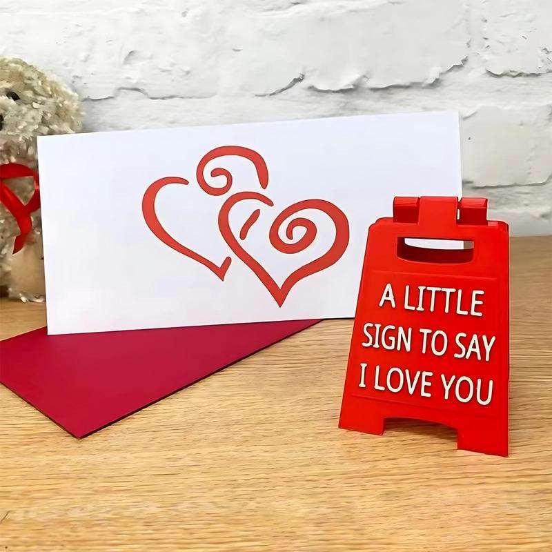 MUNBYN  Mini Sign Love Decoration, Valentines Day Gifts-Romantic "I Love You" Message, Perfect Anniversary, Wedding, or Special Occasion Gift for Him or Her