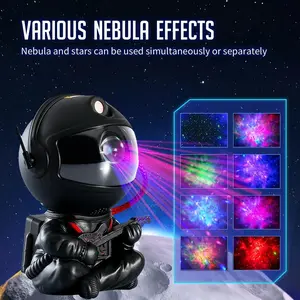 Astronaut Galaxy Projector with Nebula Effects Star Projector Galaxy Night Light USB Powered for Kids Room Decor Various Nebula Effects