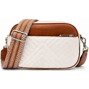 Vantamo Premium Quilted Crossbody Bags for Women with Anti-Pickpocket Clip, Vegan Leather Handbags, Travel Purses for Women