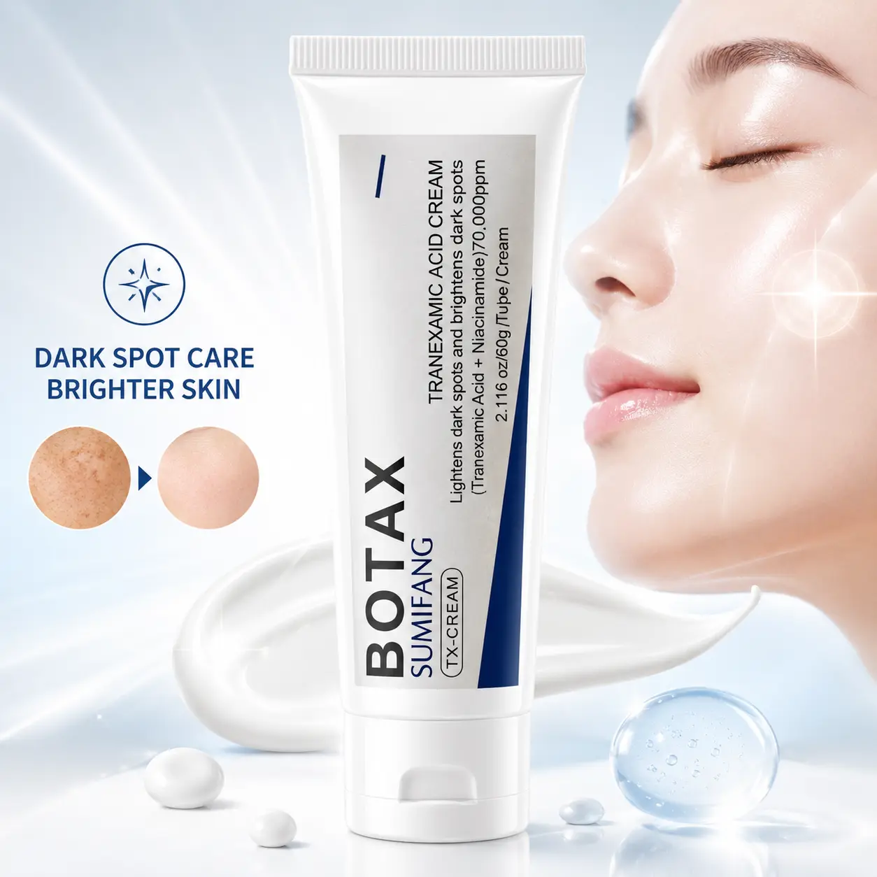 Age & Sun Spot Correcting Face Moisturizer with Tranexamic Acid - Salicylic Acid, Tone-Balancing Gentle Daily Skincare for Uneven Skin Tone & Glowing Complexion