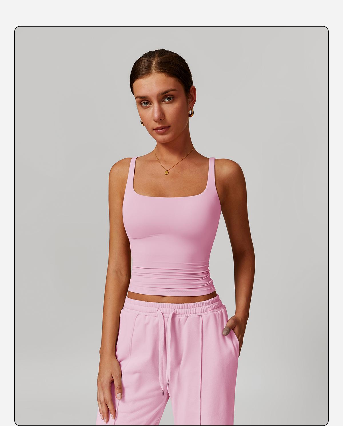 MFVIM Women's Solid Color Sports Tank Top High Performance Activewear with Tummy Slimming Design Breathable Sleeveless for Yoga Gym Workouts All Seasons Suitable for Women's Sportswear Day Gift Athletic Shirts Athletic Style Gymswear workout tops SpringSt