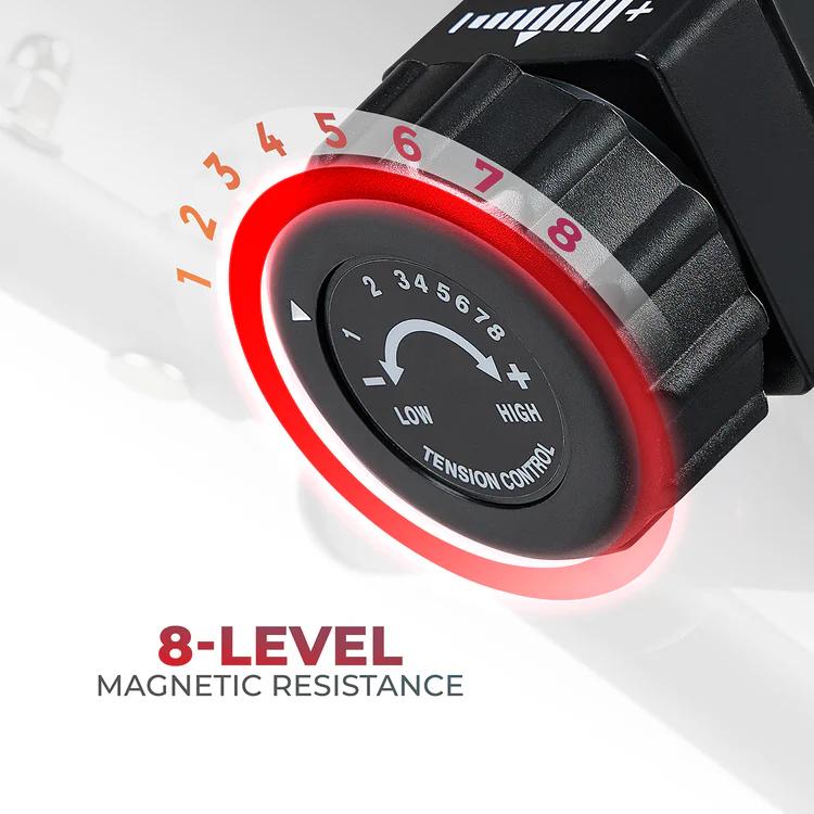 Sunny Health & Fitness Recumbent Exercise Bike with Arm Motion Handles, Home Gym Workout Fitness Cardio, Indoor Stationary Bicycle, Full-Body Motion, 8 Adjustable Magnetic Resistance Levels, Built-In Pulse Sensors & Performance Monitor, 265 lbs Capacity