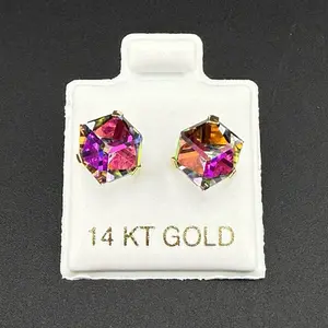 14k tornasol earrings