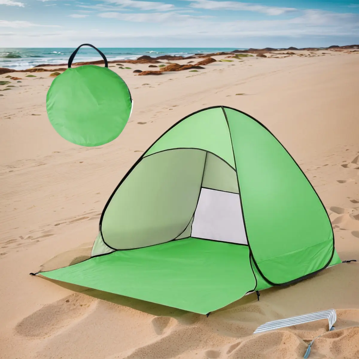 Pop Up Beach Tent with UPF 50+ UV Protection, Portable 2-3 Person Sun Shelter, Lightweight Outdoor Tent for Camping and Picnics, Camping Tents