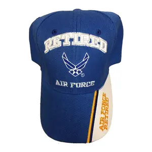 CrazyCoolBuys Usa Retired Air Force Blue Baseball Style Embroidered Hat Ball Cap Vet Us Usaf Veteran