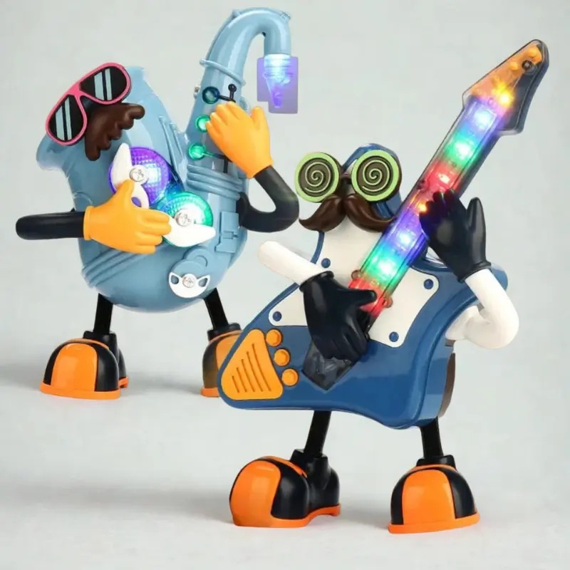 Interactive Dancing Mr. Rock Electric Saxophone & Guitar Toy with Music & Lights, Musical Instrument Toys, Perfect Gift for Birthday