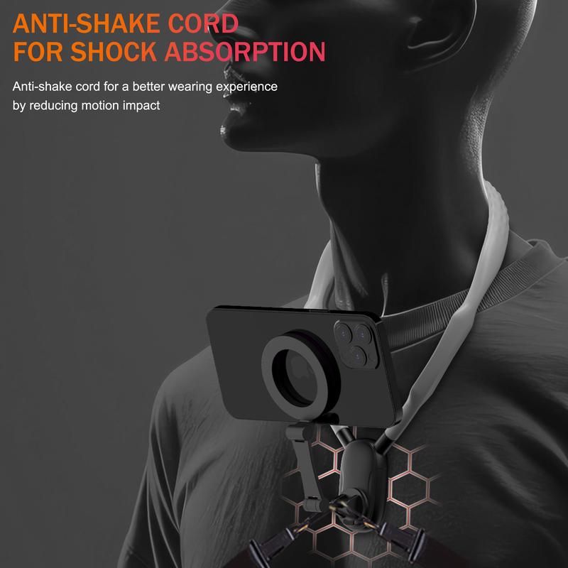 Magnetic Neck & Chest Mount for Phones – POV Vlog Holder for iPhone 16/15/14/13, Android & Action Cameras