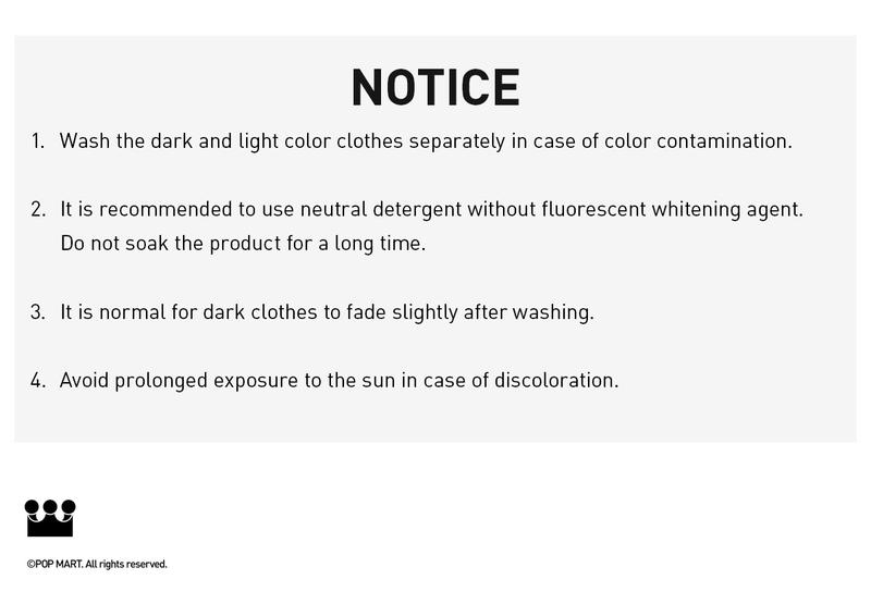 POP MART Hirono Living Wild-Shelter Earthenware Embroidered Beanie Light Grey