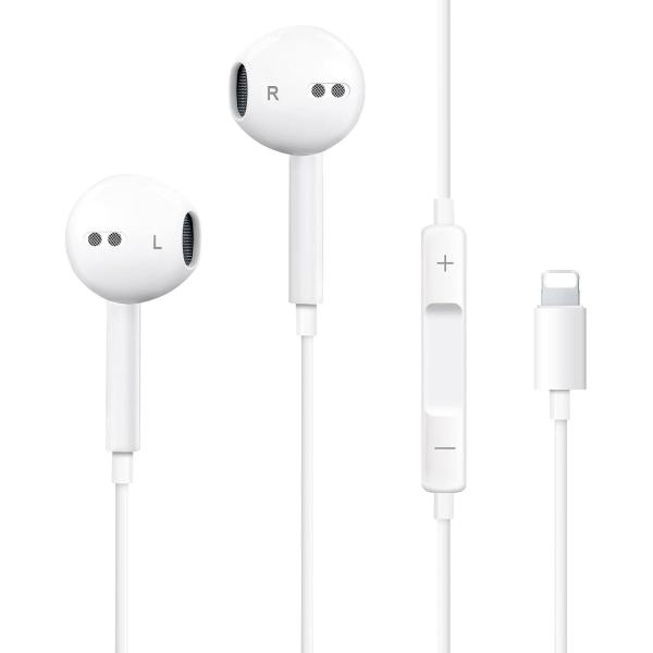 【Plug & Play】 Headphones for iPhone,【No Bluetooth】 Wired Earbuds Earphones with Built-in Microphone Support Volume Control, Compatible with iPhone 14/13/12/11 Pro Max/Xs Max/XR/X/7/8 Plus