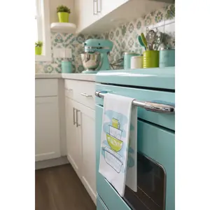 Vintage Pyrex Spring Blossom Tea Towel - Premium Cotton Flour Sack Kitchen Towel