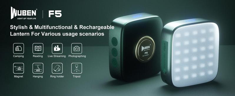 【TiktokShopBlackFriday】WUBEN F5 Rechargeable Camping Lantern, 5200mAh Portable Charging Dock, 500LM LED Light, IP64 Waterproof, Magnetic Base, 3 Light Modes, for Emergency, TiktokShopBlackFriday 【TiktokShopBlackFriday】WUBEN F5 Rechargeable Camping Lantern, 5200mAh Portable Charging Dock, 500LM LED Light, IP64 Waterproof, Magnetic Base, 3 Light Modes, for Emergency, TiktokShopBlackFriday