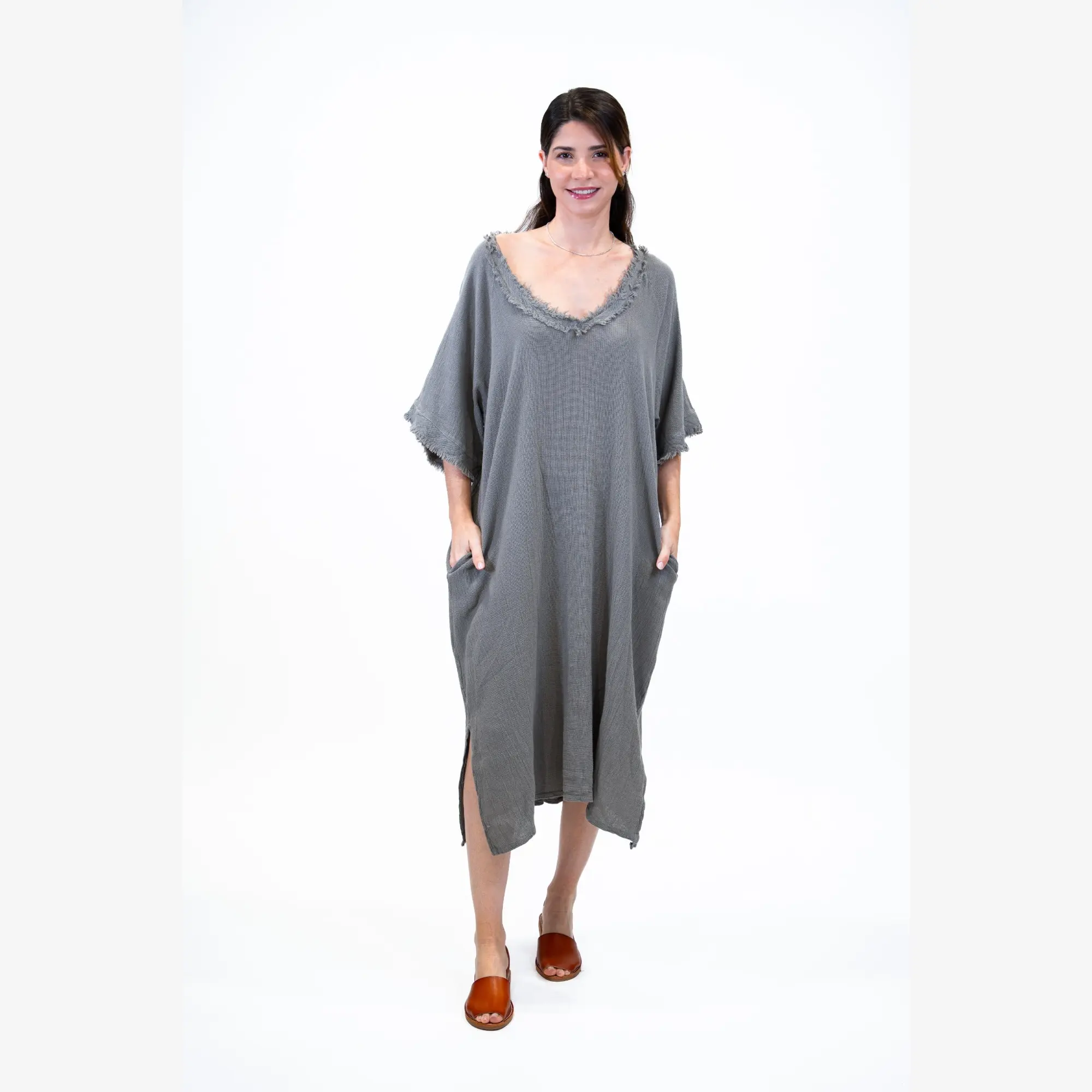 Linen Talaia Dress One Size XS-XL - TikTok Shop