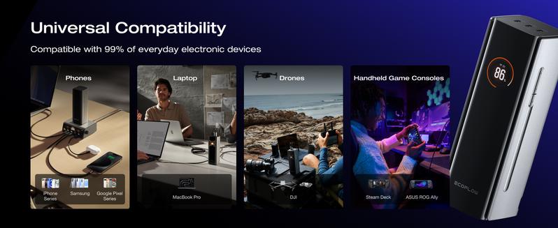 【Free 5kmah Qi2 power bank】ECOFLOW Rapid Pro Power Bank (27650mAh, 300W Max Output, 140W Built-in Cable), 4-Port Portable Charger, TSA-Approved, Up to 320W Recharge, Compatible with MacBook, iPhone 17/16/15, Galaxy, Laptop 【Free 5kmah Qi2 power bank】ECOFLOW Rapid Pro Power Bank (27650mAh, 300W Max Output, 140W Built-in Cable), 4-Port Portable Charger, TSA-Approved, Up to 320W Recharge, Compatible with MacBook, iPhone 17/16/15, Galaxy, Laptop