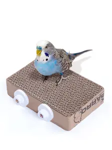 7.3 Inch Paper Bird Toys, Bird Platform, Parrot Toy, Help Birds Clean Beak, Release Stress, Reduce Boredom - Suitable for Budgie, Cockatiel, Lovebird, and Other Small to Medium-Sized Pet Birds