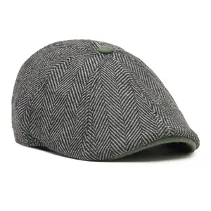 The Shamrock Peaky Boston Scally Cap - Grey Herringbone