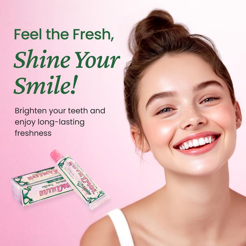 Euthymol Whitening Toothpaste Squeezer Gift Set - Holiday Gift Set, Christmas Kit, Remove Coffee & Tea Stain, Fluoride 1100ppm, Korean Oral Care, Aesthetic Oral Care, Oral hygiene, Bad Breath Care