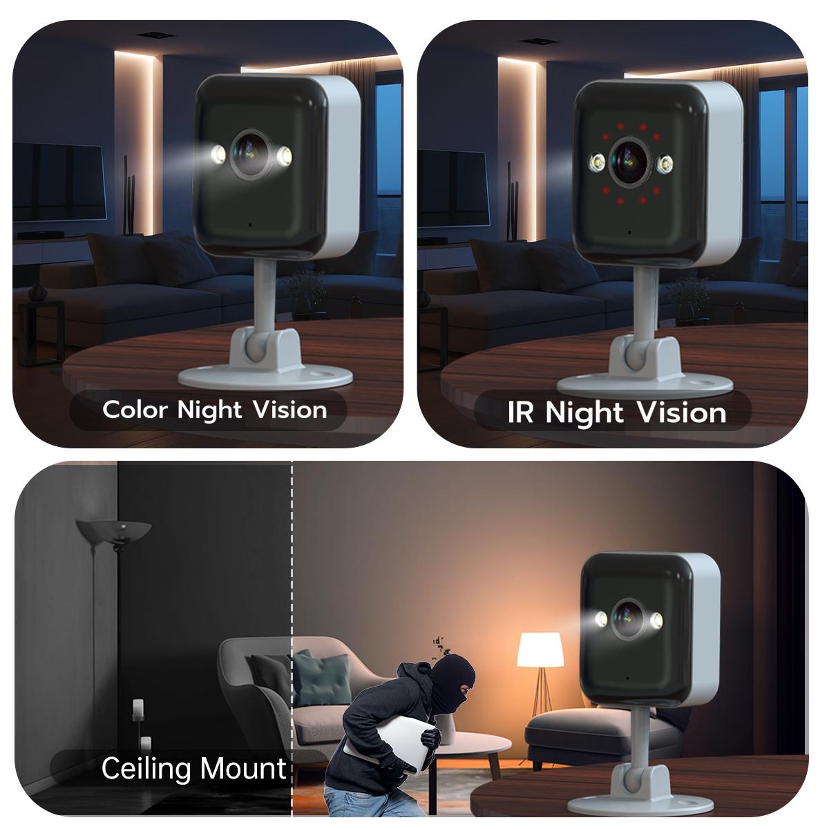 【Free Power Supply】JOOAN WiFi MINI 1080P FHD Camera Indoor And Outdoor Waterproof Security Surveillance, 1 Year Warranty, Can Still Monitor Without Network, Suitable For Home And Outdoor Use, Color Night Vision, With Spotlight And Two-Way Audio, Alexa 【Free Power Supply】JOOAN WiFi MINI 1080P FHD Camera Indoor And Outdoor Waterproof Security Surveillance, 1 Year Warranty, Can Still Monitor Without Network, Suitable For Home And Outdoor Use, Color Night Vision, With Spotlight And Two-Way Audio, Alexa