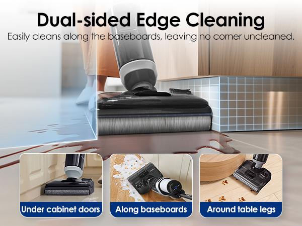 TINECO FLOOR ONE i5 Stretch Wet Dry Vacuum Cleaner 20kPa Powerful Suction 180° Lay-flat Anti-Tangle Dual-sided Edge Cleaning 30 Minutes Runtime Large Capacity Water Tanks