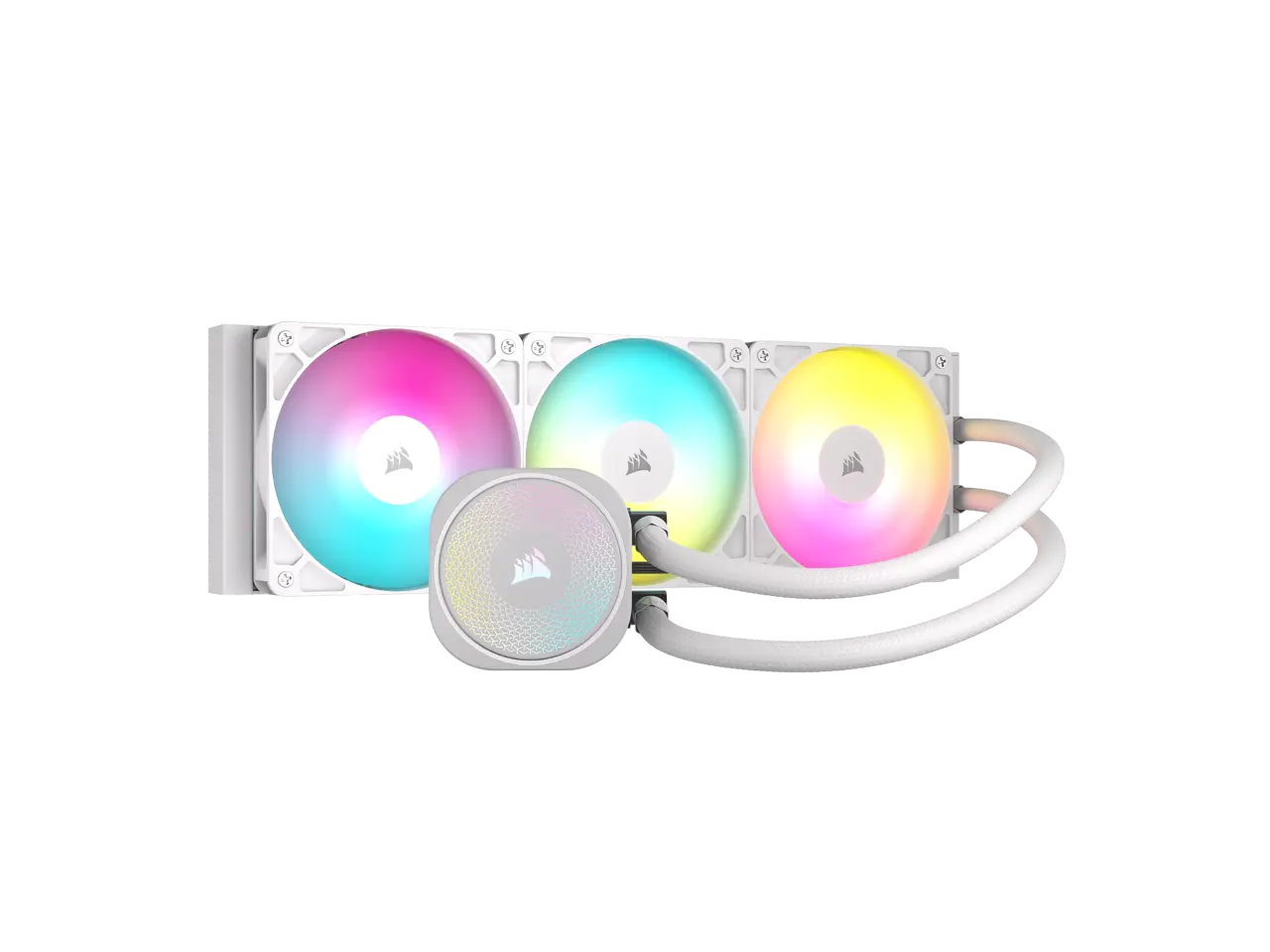 CORSAIR NAUTILUS 360 RS ARGB Liquid CPU Cooler – White – RS120 ARGB Fans – Fits Intel®  LGA 1851, AMD® AM5/AM4 – Simple Daisy-Chain Connections - Direct Motherboard  Connection