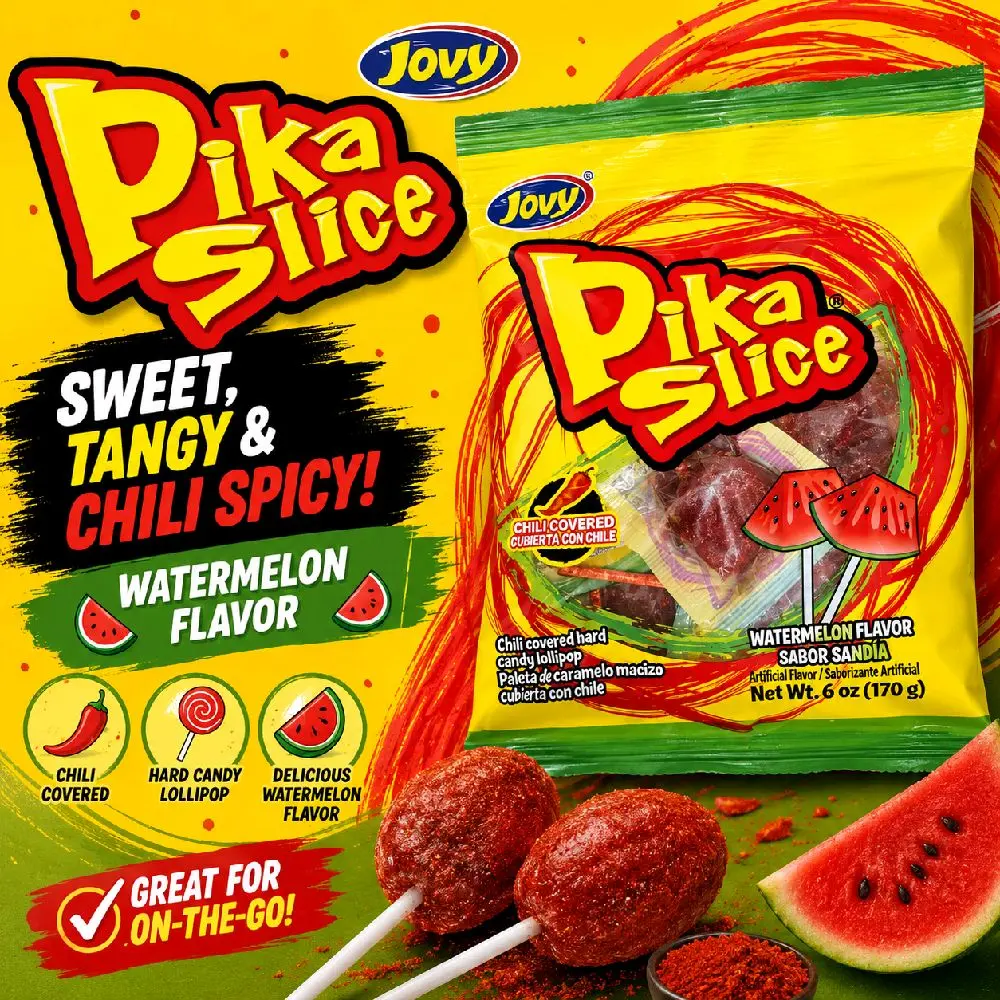 Jovy Pika Slice Watermelon flavor chili covered net wt6-oz