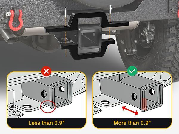 Nilight 2.5 inch Towing Hitch Mount Bracket for Truck Trailer RV SUV Pick Up fit Dual LED Work Light Reverse Rear Back Up Off Road Lights(Towing Hitch Mount Bracket) Without Light