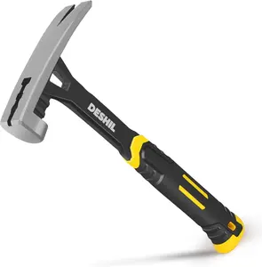 22 oz Straight Rip Claw with Fiberglass Handle, Drop Forged One Piece Claw Hammer, All Purpose Hammer, Smooth Face, Shock-Absorbing Grip