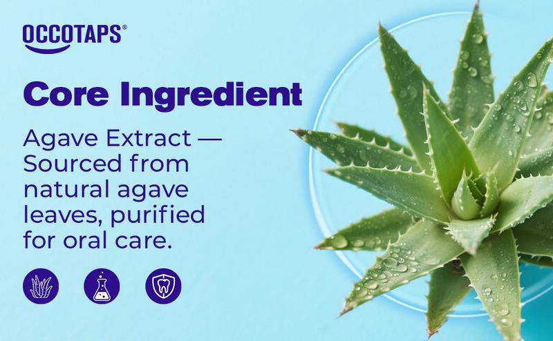 OCCOTAPS Agave Natural Herbal Toothpaste | Blue Agave Extract | Whitens Teeth & Strengthens Enamel |Fluoride-Free | Probiotics + Mint | With Niacinamide