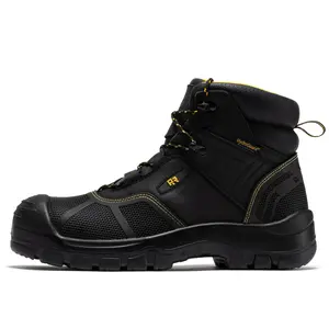 ROCKROOSTER Woodland Black 6 inch Waterproof Composite Toe Leather Work Boots AK663