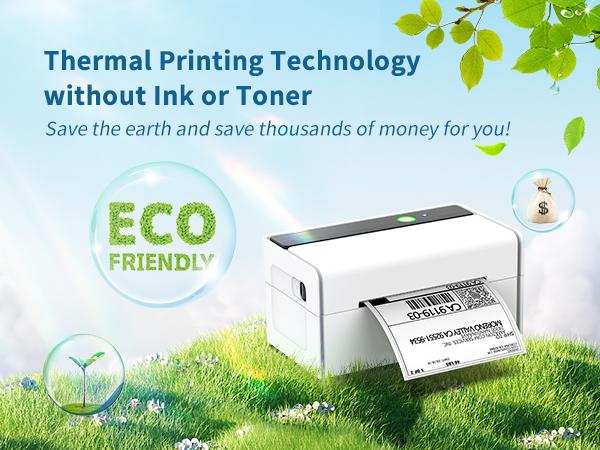 JADENS Bluetooth Thermal Label Printer -Wireless Shipping Label Printer for Small Business & Package Compatible with iPhone, iPad, Mac, Windows, Android, 4x6, Label Maker