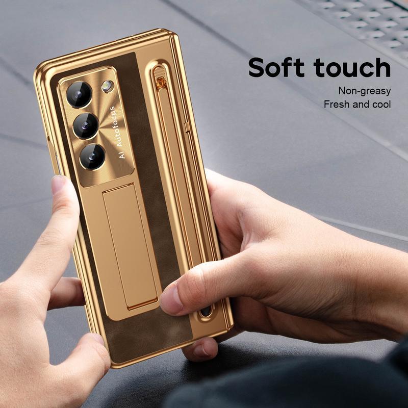 Compatible with  Premium Colorful Phone Case for Galaxy Z Fold7/6/5/4, Built-In Screen Protector, Stand & Stylus Support-hn1217-4
