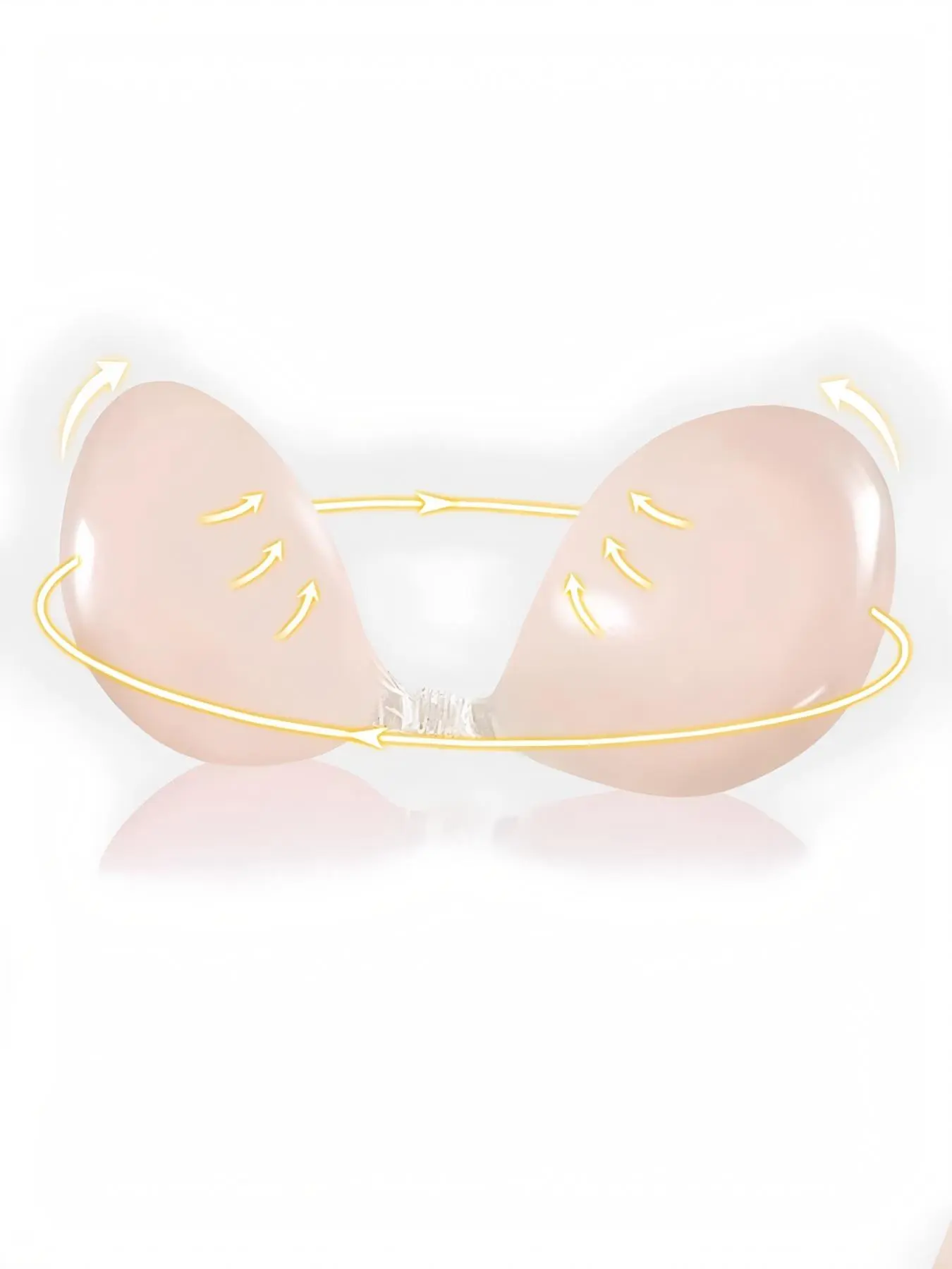 Silicone Breast Pad for Wedding Dress, Invisible Push Up Mango Cup, Summer Chest Fitness, Comfortable Strapless Bra