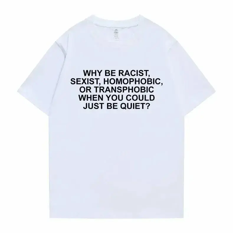 Why Be Racist Frank T-shirt  Blond Hip Hop Trend Tshirt Ocean Hip-Hop Oversized T Shirt Men Women Casual Short Sleeve Menswear Top,Men's