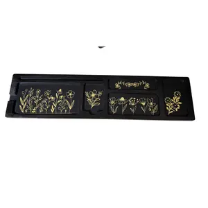 Black and Gold Keyboard Shelf Organizer
