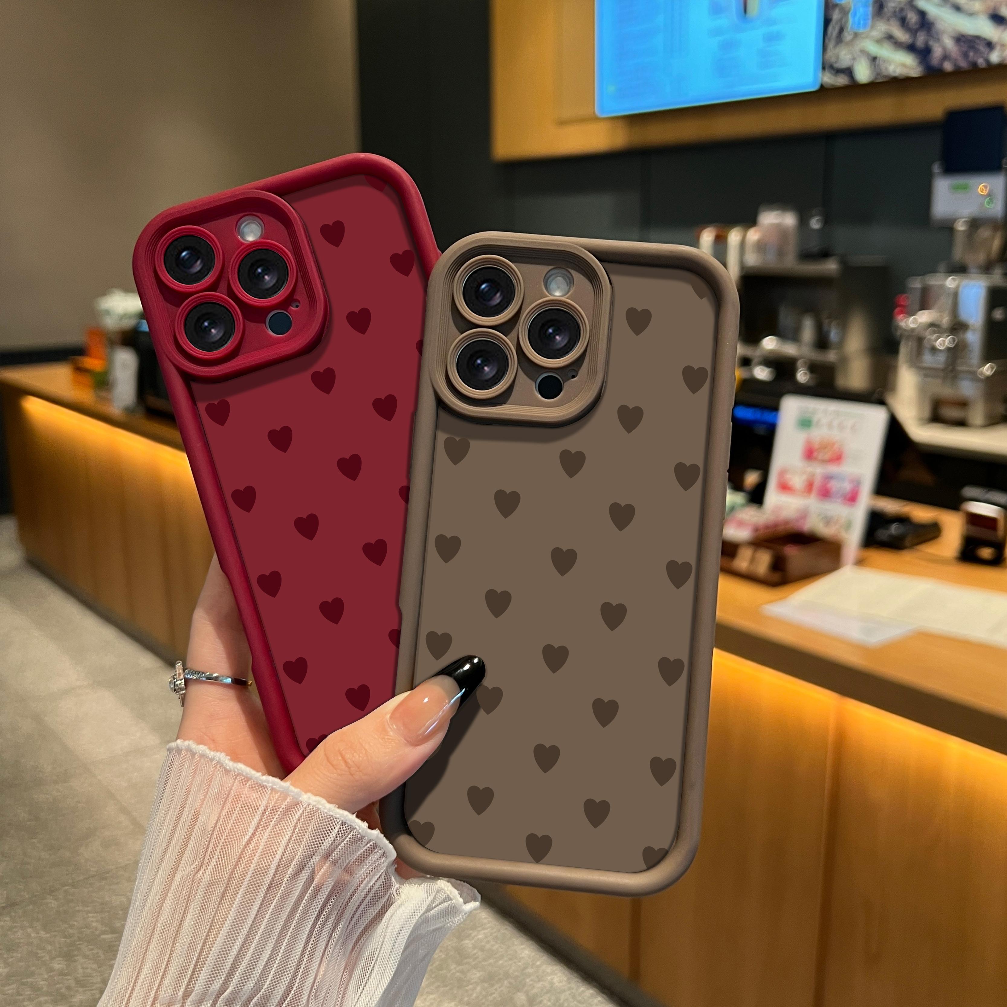 Popular Love Heart Pattern Case for iPhone Samsung, Shockproof Drop, Lovely Heart Phone Cases for Girl.JY29
