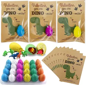 24 Pack Gift Card with Dinosaur Eggs, Easter Card for Boys and Girls, Greeting Cards for Easter Day Children's Day Birthday Holiday, Dinosaur Toys Used by Children Aged 3 and Above