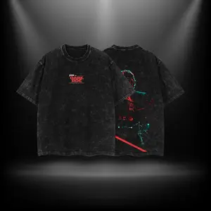 Anakin Sith Lord Join The Dark Side - Battlefront 3 Double Printed Oversize Lightweight Acid Washed Tee TV Show Graphic Top Cotton Gift T-Shirt For Comic Lover, Gift T-Shirt For Movie Lover Men's Regular Fit Floral Print Tee streetwear