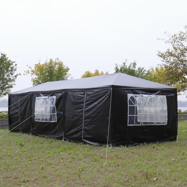 Outdoor Party Tent for Wedding, Garden Event | Spacious 10x30ft with Removable Sidewalls & Waterproof Shelter